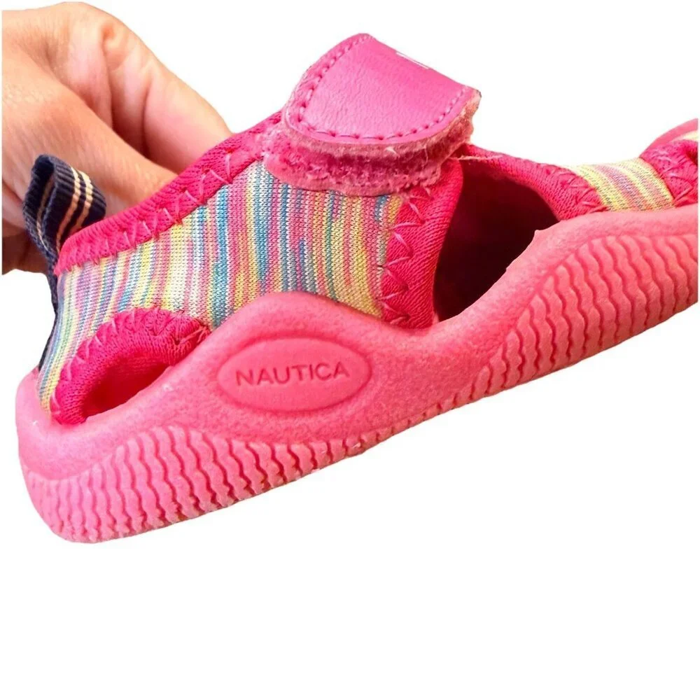 Nautica Slip Resistant Pink Water Shoes Kids Girls Size 5 Beach Shoe